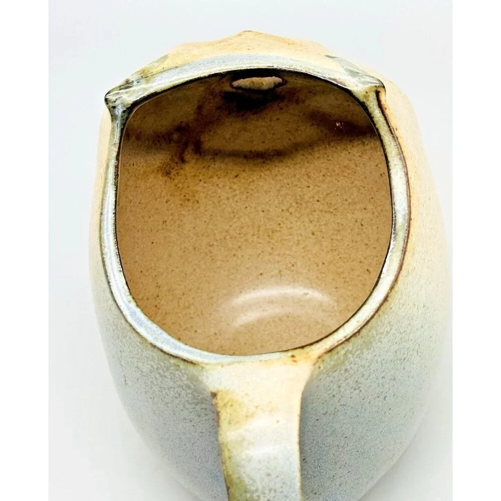 Japan Stoneware Owl Creamer Pitcher UCTCI 4.5 inch‎ Stoneware Vintage 1960s